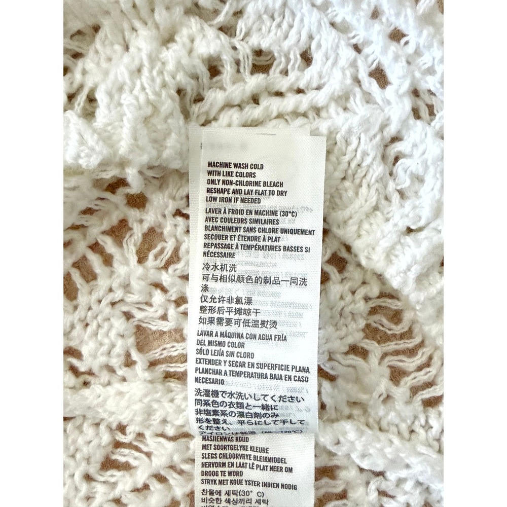 Vintage Abercrombie & Fitch White Crochet Knit Tank Top Y2K Boho 2000s 150122130 - Picture 8 of 8